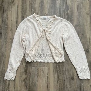 ❌SOLD❌ MODA International Cream/Beige Bolero | Shrug | Cardigan